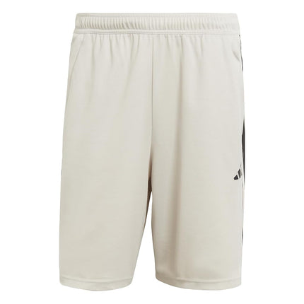 adidas Men's Train Essentials Piqué 3-Stripes Shorts, Wonder Alumina/Black, XS