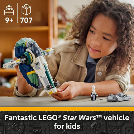 LEGO® Star Wars: Attack of the Clones™ Jango Fett’s Starship 75433 Building Toy for Boys, Girls and Any Fans, Buildable Vehicle, Bounty Hunter Characters, Fantasy Decor, Toy Idea for Kids