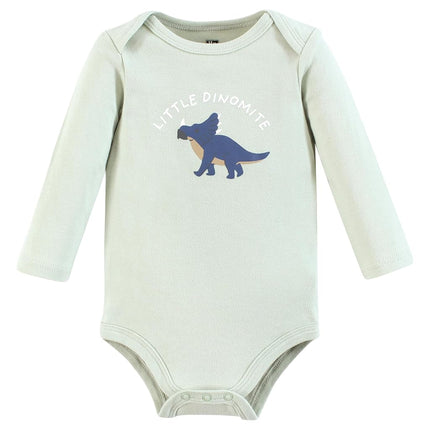 Hudson Baby Unisex Baby Cotton Bodysuits, Dino Friends, 3-6 Months