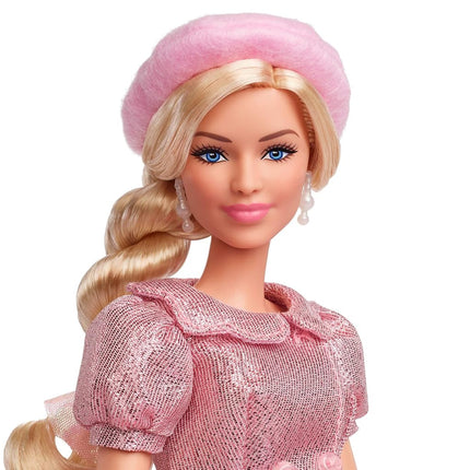 Barbie The Movie Doll, Margot Robbie as, Collectible Doll Wearing Pink Blouse & Skirt Tutu Outfit, With Styled Hair & Matching Jewelry, JBJ53