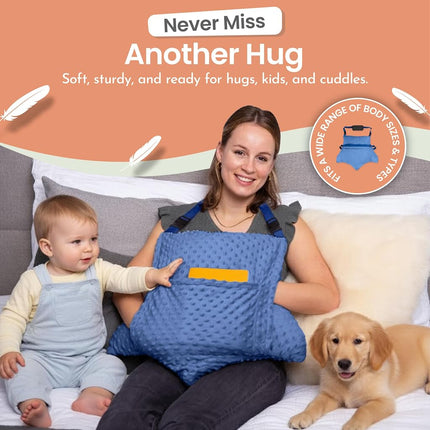 MOYOAMA Hysterectomy Pillow Post Surgery – Form-Fit Support Shield with Secure Straps, 2 Pockets, & Cozy Muff – After Hysterectomy Recovery Must-Haves, Post-Op C-Section Pillow Post Surgery Gifts