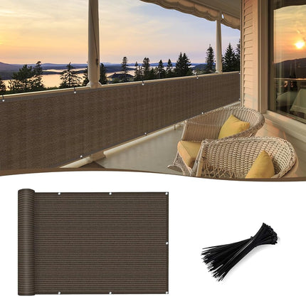 SUNNY GUARD 2.5' x 6' Balcony Privacy Screen, HDPE