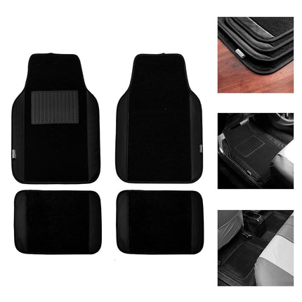 FH Group Car Floor Mats - Carpet Floor Mats for Cars, Universal Fit Automotive Floor Mats, All Purpose Car Floor Mats, Carpet Protector Mat for Most Sedan, SUV, Truck Floor Mats Black