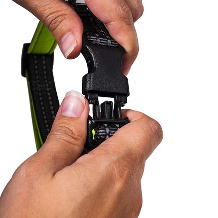 Collar de nailon para perros – Reflectante – Franklin Pet Supply Co™ – Ajuste cómodo – Neopreno – Ajustable – Grande – Verde