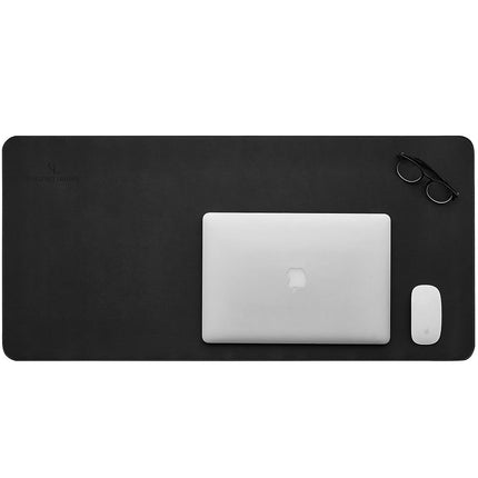 Gallaway Leather Desk Pad - Dark Brown (91cm x 43cm) Extended Non Slip Office Desk Protector for Gaming,Writing and Working, Premium PU Leather Mat Blotter Ideal for Home or Office (Black)