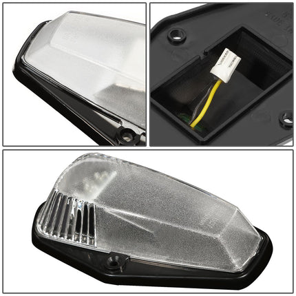 DNA MOTORING CBL-F15080-CH-W 5x LED Cab Roof Top Marker Lights+Switch [For 80-96 Ford F150/F250/F350/F450]