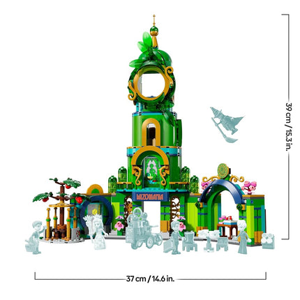 LEGO Wicked Welcome to Emerald City Set, Building Toy with Tower Model and Glinda and Elphaba Minidoll Figures, Gift for Movie Fans and 9 Plus Year Old Girls & Boys Who Love Dolls House Sets 75684