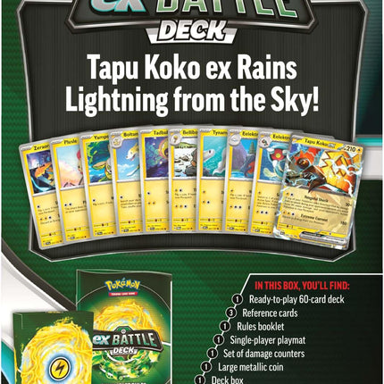 Pokémon TCG: Baraja ex de Combate (Tapu Koko ex O Iron Leaves ex)