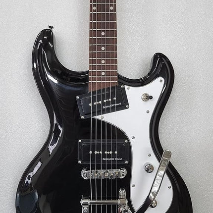 IYV 6 String Solid-Body Electric Guitar, Right, Black (ISMR-200)