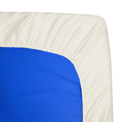 Sábana de percal 100 % algodón de 10 piezas para colchoneta de guardería, marca American Baby Company, color crudo, 24" x 48" x 4"