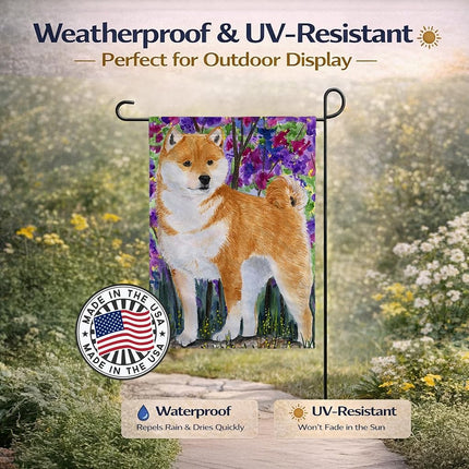 Caroline's Treasures SS8061GF Shiba Inu Flag, Small, Multicolor