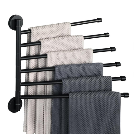 Alise Swivel Towel Rack 13.9", 6 Arm Swing Out Tow