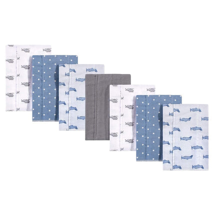 Langes à roter en flanelle de coton unisexe pour bébé Hudson Baby, Avions Hélicoptères, Taille unique