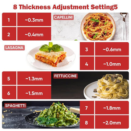 Pasta Attachment for Kitchenaid Stand Mixer, All Metal Pasta Maker Kitchenaid Attachment, Included Pasta Sheet Roller, Spaghetti Cutter, Fettuccine Cutter Maker Accessories and Cleaning Brush