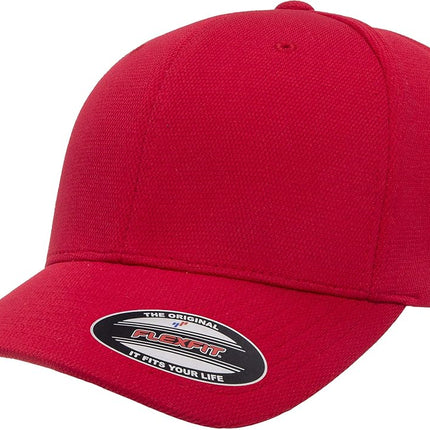 Flexfit Men's Cool & Dry Sport Hat, Red, L-XL