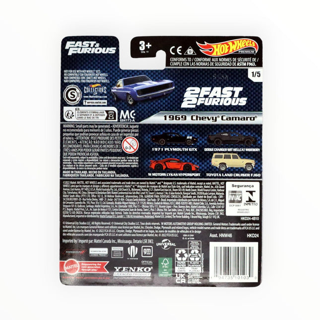 Hot Wheels 1969 Chevy Camaro, Fast & Furious 1/5