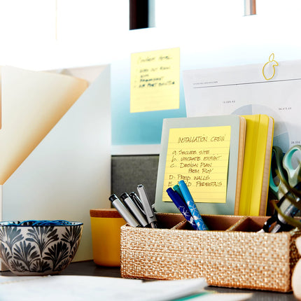 Notas Post-it, 10,16x10,16 cm, 2 blocs, las notas adhesivas favoritas n.º 1 de Estados Unidos, amarillo canario, se quitan sin dejar residuos, reciclables (675-YL-2PK)