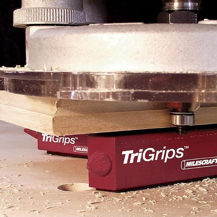 Milescraft 1600 TriGrips - Triangle Cookie Work Grippers, for Woodworking, Painting, Raising and Leveling 4-Pack