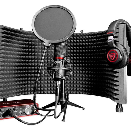Rockville RDTS Adjustable Height Studio Desktop Tripod Microphone Stand+Mic Clip
