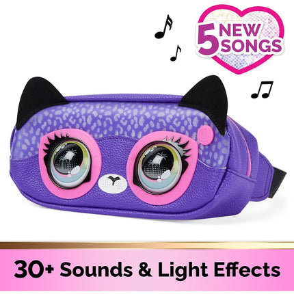 Purse Pets, Savannah Spotlight Belt Bag, Interactive Pet Toy and Crossbody Purse, over 30 Sounds and Light Effects, Kids Toys for Ages 5 and up