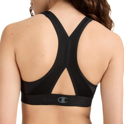 Champion womensB9373Med Support Curvy with Sewn in Cup Sports Bra - Black - M