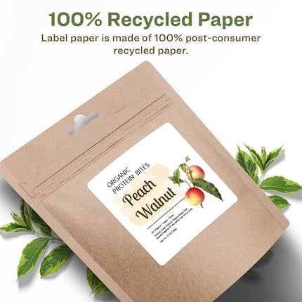 Avery EcoFriendly Matte White Recycled Square Labels, 2-1/8" x 2-1/8", Print-to-The-Edge, Matte White Labels, Permanent Adhesive, Laser/Inkjet Printable, 120 Total