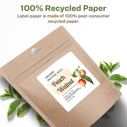 Avery EcoFriendly Matte White Recycled Square Labels, 2" x 2", Print-to-The-Edge, Matte White Labels, Permanent Adhesive, Laser/Inkjet Printable, 600 Total
