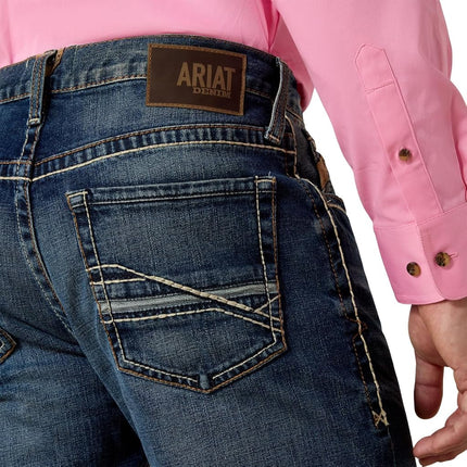 ARIAT Men's M4 Low Rise Boot Cut Jeans, Silverton, 30W x 38L, Silverton, Small