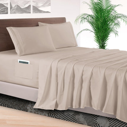 Elegant Comfort 4-Piece Bed Sheet Set - Luxury Bed