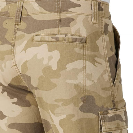Wrangler Authentics Men's Classic Relaxed Fit Stretch Cargo Short, Jungle Elmwood Camo, 38
