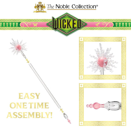The Noble Collection Wicked Glinda's Bubble Wand Movie-Inspired Design Unisex 5+ 22 Inches