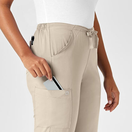 WonderWink 5255TKHAKMDT W123 Women's Drawstring Pant, Khaki, Tall-M Size