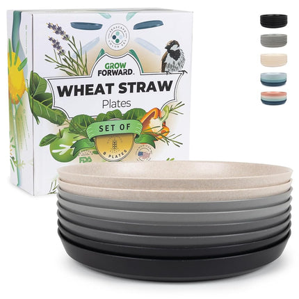 Grow Forward Premium Wheat Straw Plates - 10 Inch 