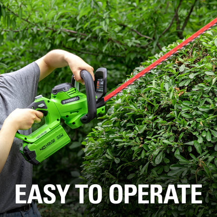 Greenworks 40V 24" Hedge Trimmer (1" Cutting Capacity), Battery Not Included HT40B02