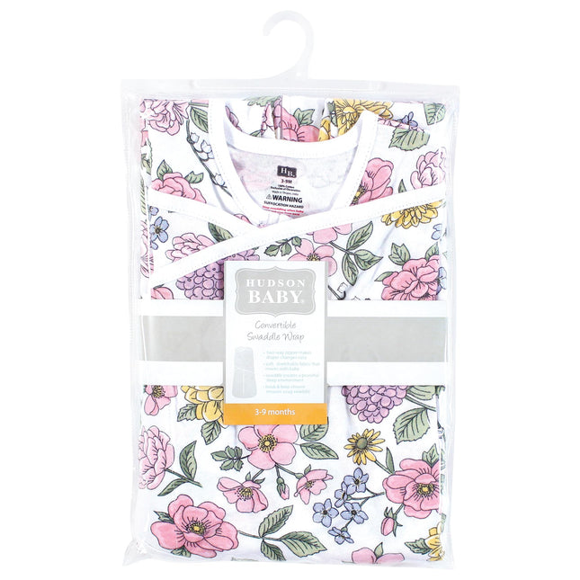 Hudson Baby Saco de Dormir Envolvente Convertible Unisex para Bebé, Vintage Blossom, 3-9 meses