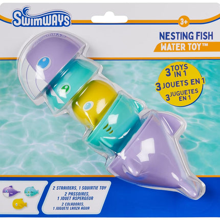 SwimWays Nesting Fish Water Toy, Kids Pool Accessories & Swimming Pool Toys, 3-in-1 Fish-Themed Pool Toys for Kids Ages 3 & Up