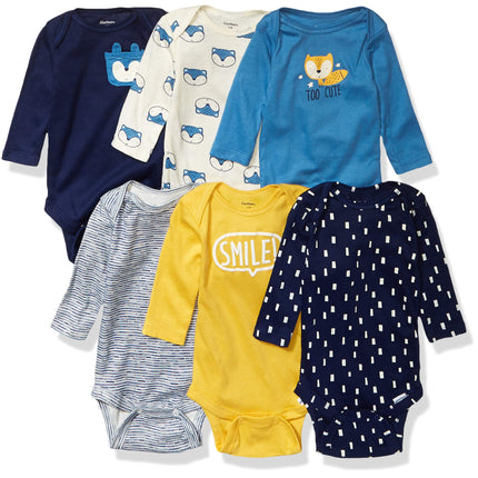 Gerber Baby-Boys 6-Pack Long-Sleeve Onesies Bodysu