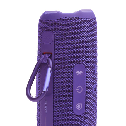JBL Flip 7 Portable Waterproof and Drop Proof Speaker, Pro Bold Sound with AI Sound Boost, 16 Hours Battery Life and PushLock System with Interchangeable Accessories (Purple)