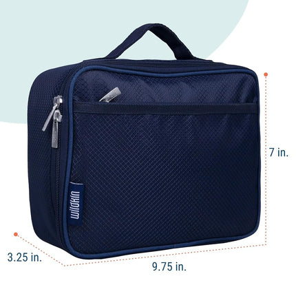 Wildkin Kids Insulated Lunch Box – Durable and Reusable for School & Travel - Rip-Stop Blue