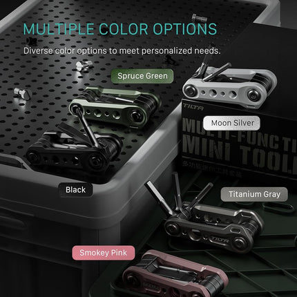 Tilta Multi-Functional Mini Tool Kit | Features Allen Keys and Screw Drivers | Compact & Lightweight | Compatible with Most Cages & Camera Systems (Black) TA-MMT-B