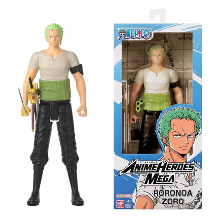 ANIME HEROES Mega – One Piece – Roronoa Zoro Figurine 12"
