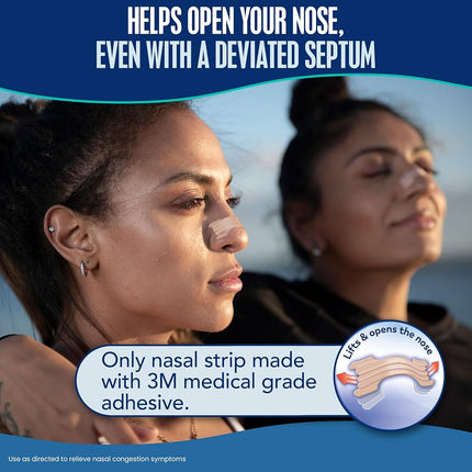 Breathe Right Calming Lavender Scented Drug-Free Nasal Strips for Nasal Congestion Relief 26 count