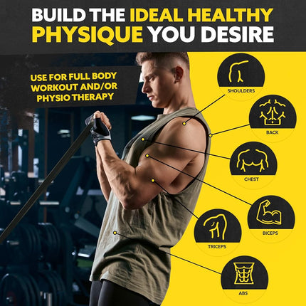 Bandes de Résistance Longues pour l'Entraînement Hommes et Femmes - Ensemble de 5 Bandes de Traction, Bandes d'Assistance pour Tractions - Bandes de Résistance d'Entraînement pour Hommes - Bandes d'Étirement pour Exercices Ensemble de Bandes de Résistance