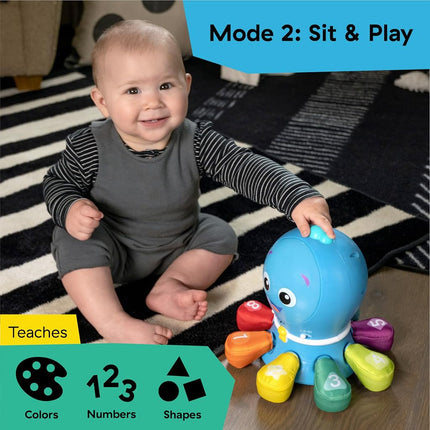 Jouet d'éveil à ramper et poursuivre Baby Einstein Ocean Explorers Go Opus Go avec musique, lumières et contenu éducatif pour les 3 mois à 5 ans