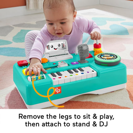 Fisher-Price Baby & Toddler Activity Table, Laugh & Learn Mix & Learn DJ Table, Musical Learning Toy with Lights & Sounds, UK English Version, HRB66