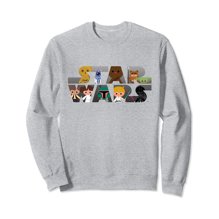 Star Wars Logo Kawaii Multi-Character Sweatshirt
