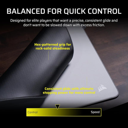 Corsair MM PRO Control Cloth Medium Gaming Mouse Pad – Grey