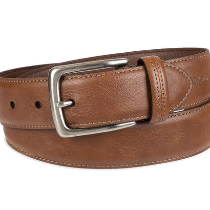 Columbia Men's Casual Leather Belt-Jeans Khakis Dress Silver Prong Buckle, Tan, Waist 46
