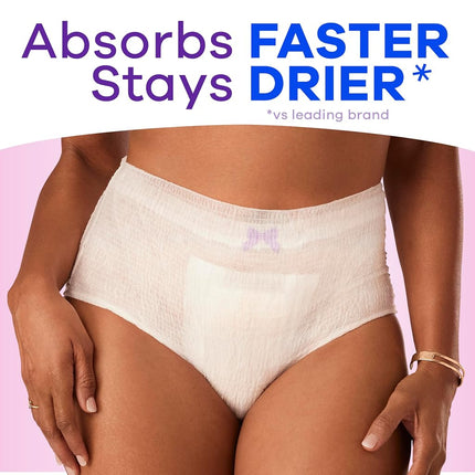 Always Discreet for Sensitive Skin Underwear, Four Times Skin Protection, Dermatologically Tested, Fragrance-Free, Maximum Absorbency, Small/Medium, 28 Count