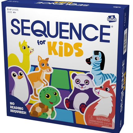 SEQUENCE for Kids - The 'No Reading Required' Strategy Game | Match 4 Symbols in a Row to Win! | Kids Board Games | 2-4 Players Ages 4+